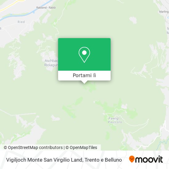 Mappa Vigiljoch Monte San Virgilio Land
