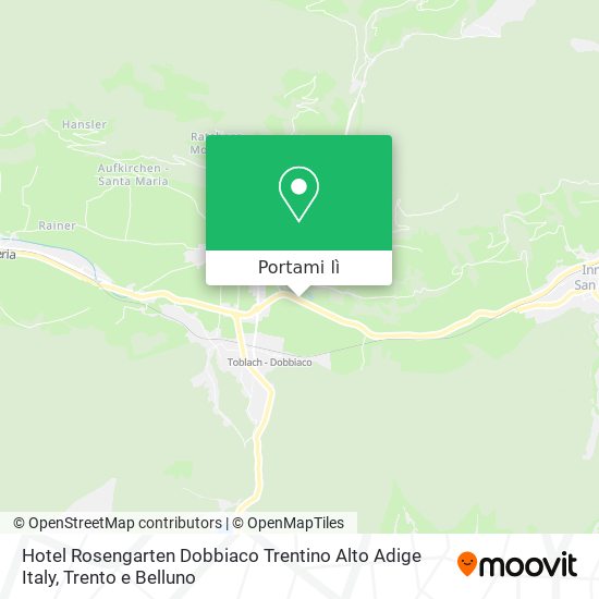 Mappa Hotel Rosengarten Dobbiaco Trentino Alto Adige Italy