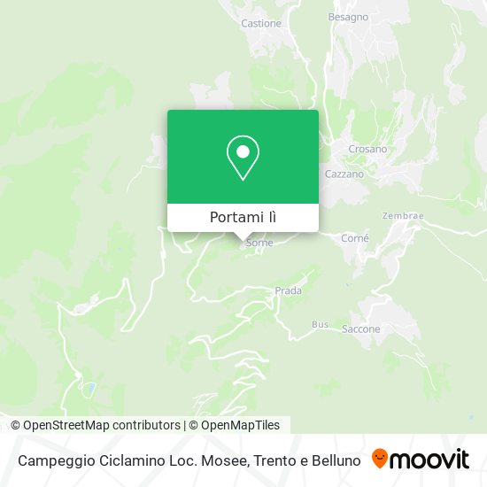 Mappa Campeggio Ciclamino Loc. Mosee