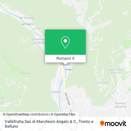 Mappa Vallefrutta Sas di Marchesin Angelo & C.