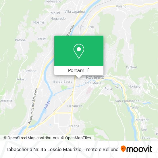 Mappa Tabaccheria Nr. 45 Lescio Maurizio