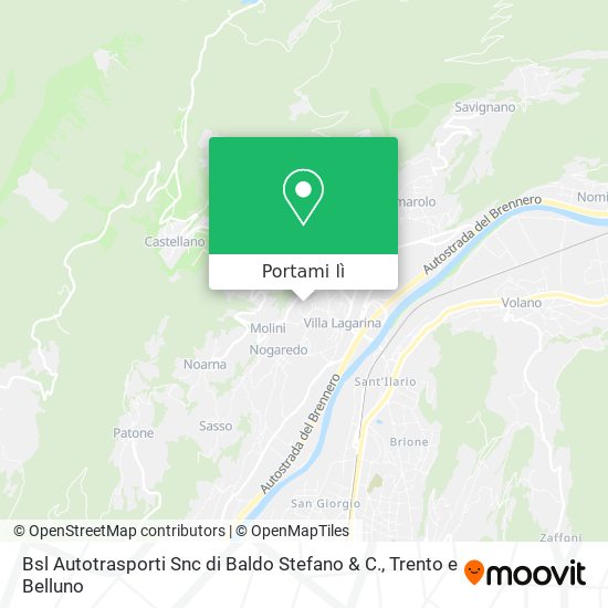 Mappa Bsl Autotrasporti Snc di Baldo Stefano & C.