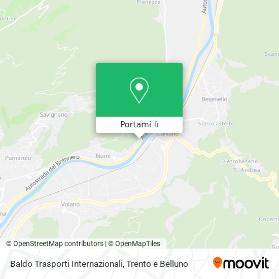 Mappa Baldo Trasporti Internazionali