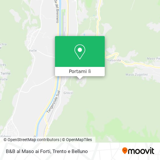 Mappa B&B al Maso ai Forti