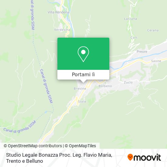 Mappa Studio Legale Bonazza Proc. Leg. Flavio Maria
