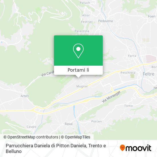Mappa Parrucchiera Daniela di Pitton Daniela