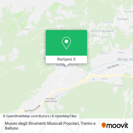 Mappa Museo degli Strumenti Musicali Popolari
