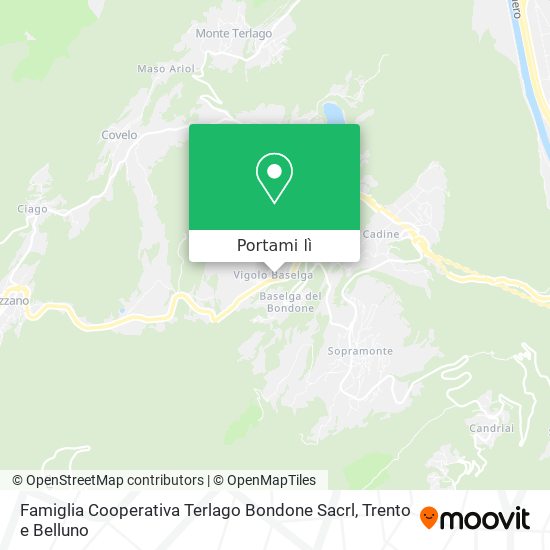 Mappa Famiglia Cooperativa Terlago Bondone Sacrl