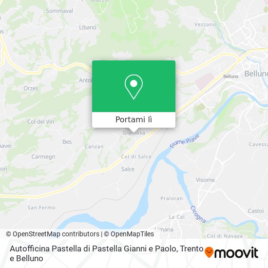 Mappa Autofficina Pastella di Pastella Gianni e Paolo