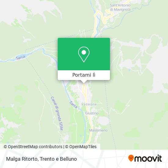 Mappa Malga Ritorto