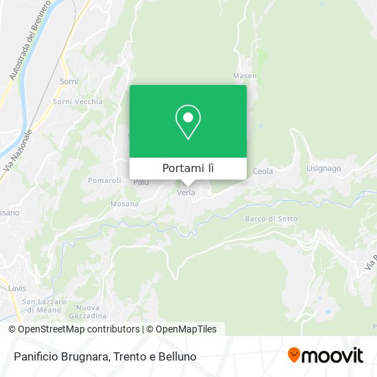 Mappa Panificio Brugnara