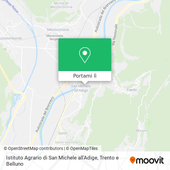 Mappa Istituto Agrario di San Michele all'Adige