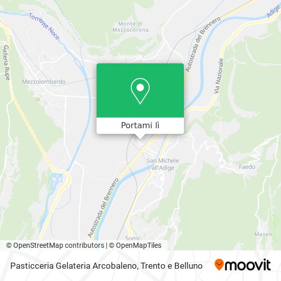Mappa Pasticceria Gelateria Arcobaleno