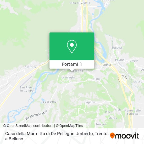 Mappa Casa della Marmitta di De Pellegrin Umberto