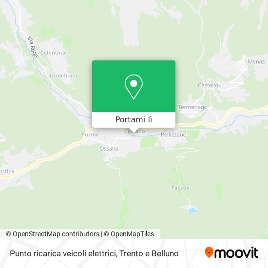 Mappa Punto ricarica veicoli elettrici