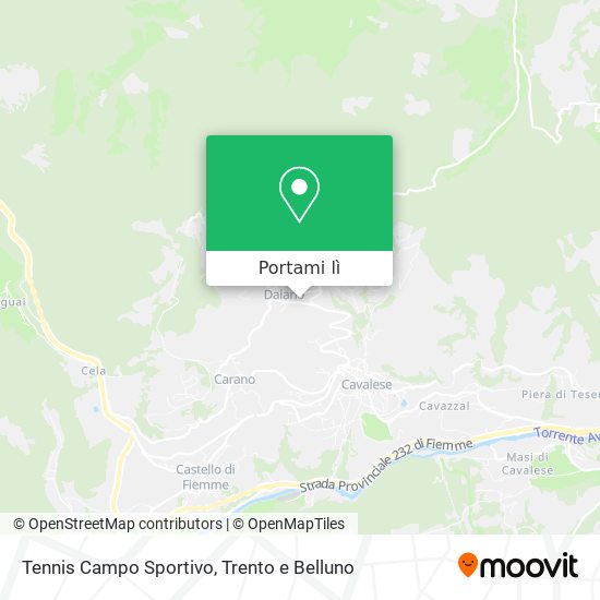 Mappa Tennis Campo Sportivo