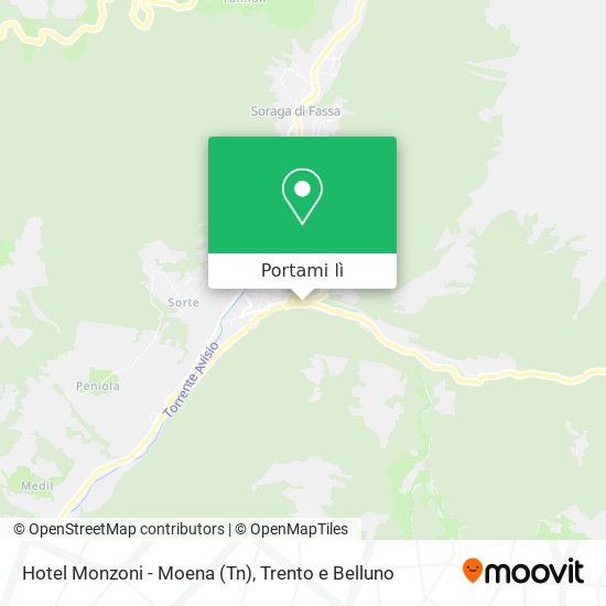 Mappa Hotel Monzoni - Moena (Tn)