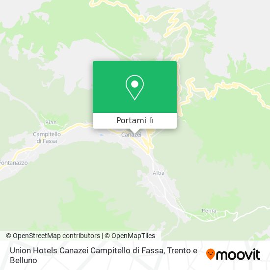 Mappa Union Hotels Canazei Campitello di Fassa