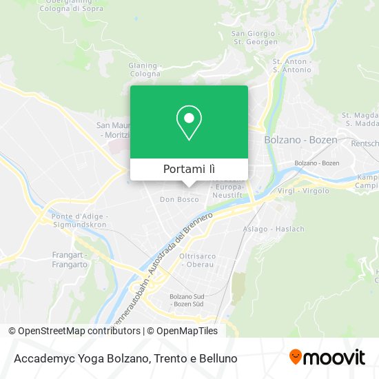 Mappa Accademyc Yoga Bolzano