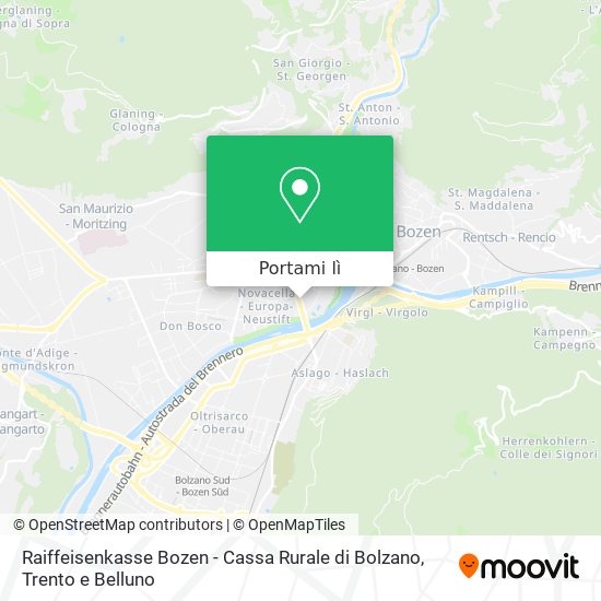 Mappa Raiffeisenkasse Bozen - Cassa Rurale di Bolzano