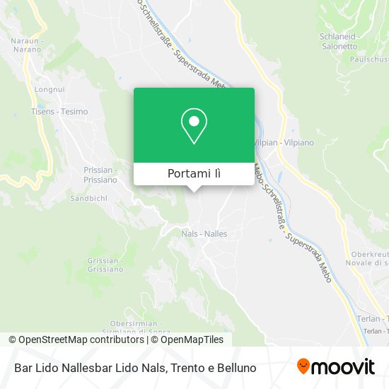 Mappa Bar Lido Nallesbar Lido Nals