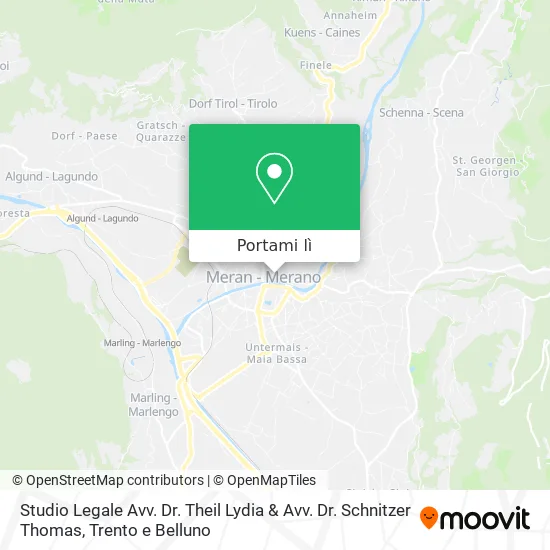 Mappa Studio Legale Avv. Dr. Theil Lydia & Avv. Dr. Schnitzer Thomas