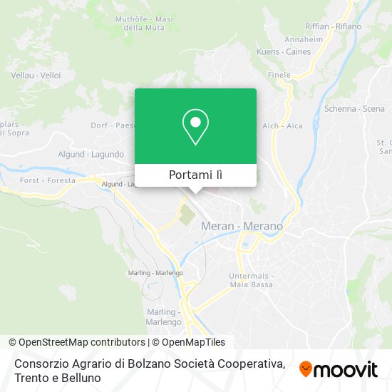 Mappa Consorzio Agrario di Bolzano Società Cooperativa