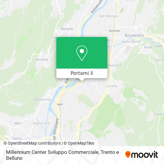 Mappa Millennium Center Sviluppo Commerciale