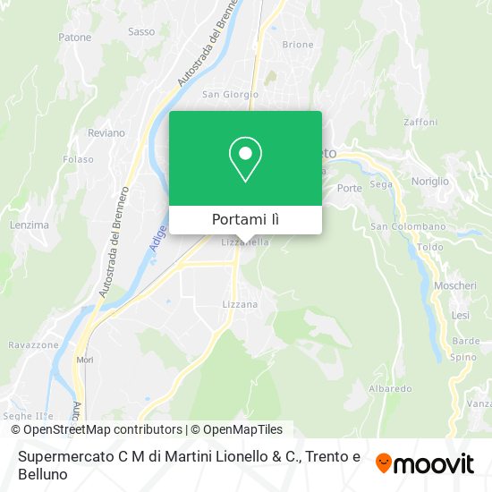 Mappa Supermercato C M di Martini Lionello & C.