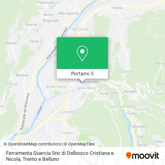 Mappa Ferramenta Quercia Snc di Dalbosco Cristiana e Nicola