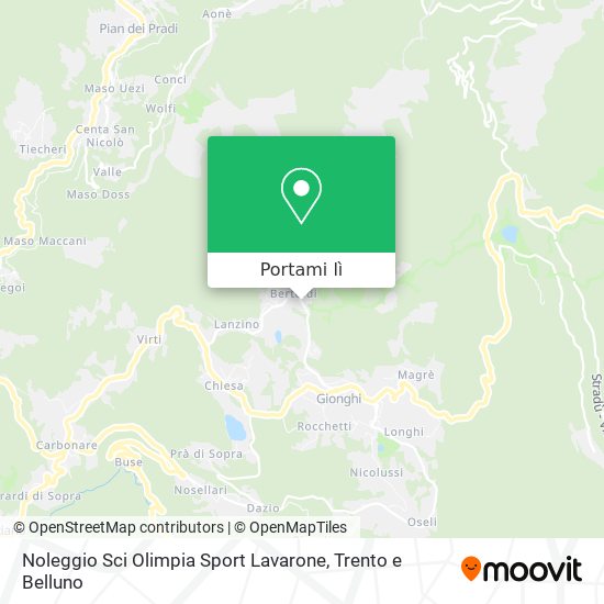 Mappa Noleggio Sci Olimpia Sport Lavarone