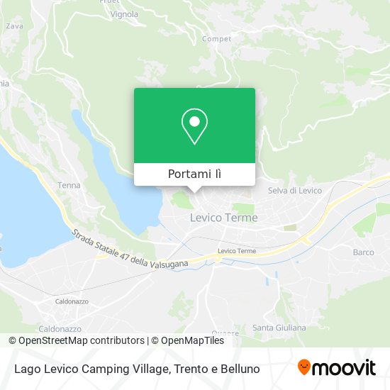 Mappa Lago Levico Camping Village