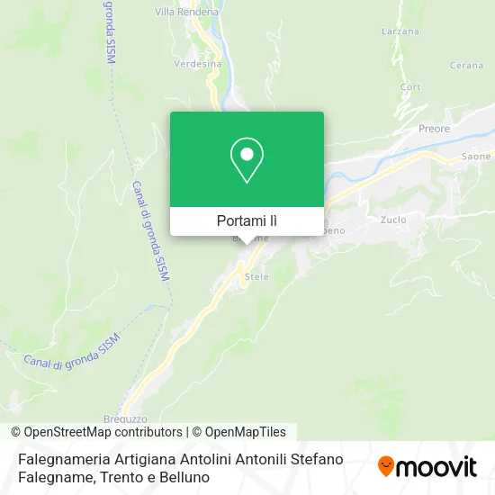 Mappa Falegnameria Artigiana Antolini Antonili Stefano Falegname