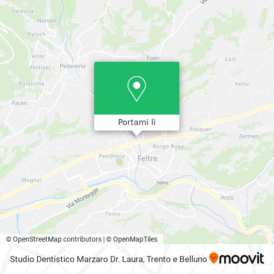 Mappa Studio Dentistico Marzaro Dr. Laura