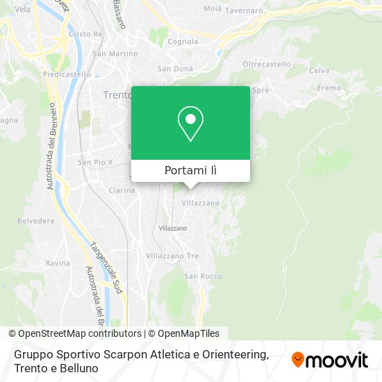 Mappa Gruppo Sportivo Scarpon Atletica e Orienteering