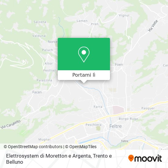 Mappa Elettrosystem di Moretton e Argenta