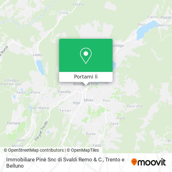 Mappa Immobiliare Pinè Snc di Svaldi Remo & C.