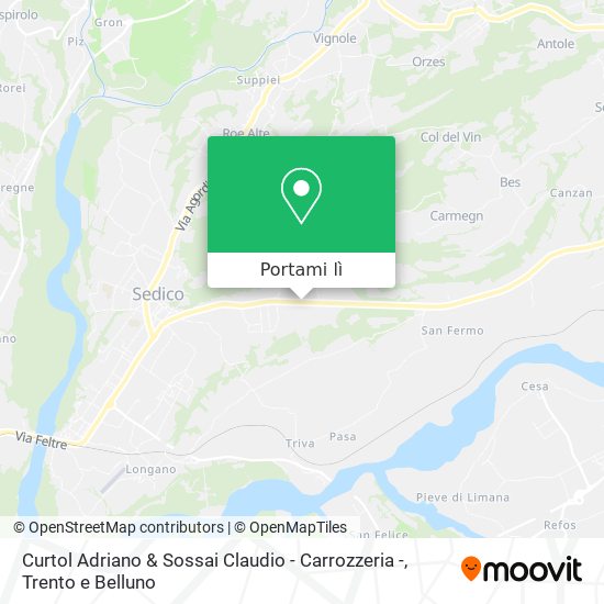 Mappa Curtol Adriano & Sossai Claudio - Carrozzeria -