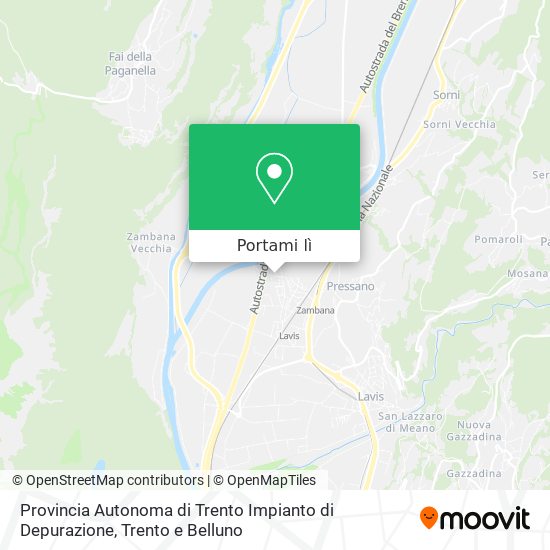 Mappa Provincia Autonoma di Trento Impianto di Depurazione