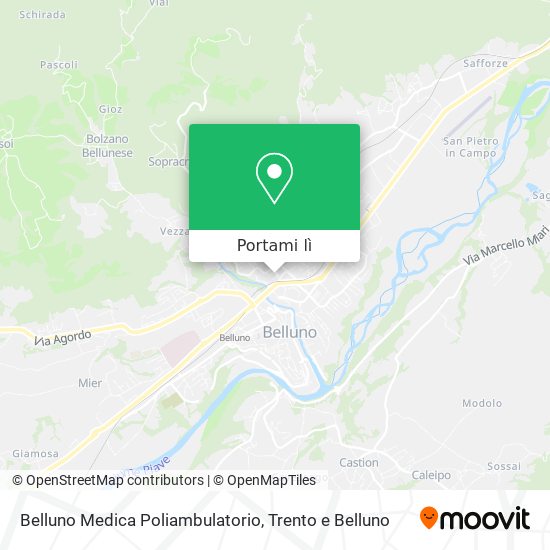 Mappa Belluno Medica Poliambulatorio