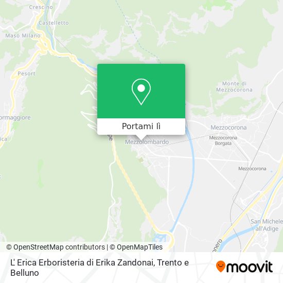 Mappa L' Erica Erboristeria di Erika Zandonai