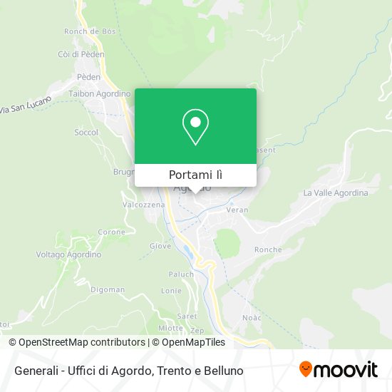 Mappa Generali - Uffici di Agordo