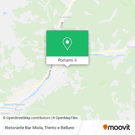 Mappa Ristorante Bar Miola
