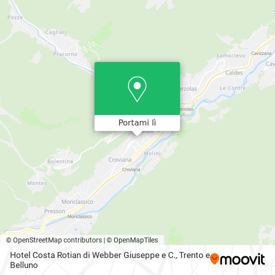 Mappa Hotel Costa Rotian di Webber Giuseppe e C.