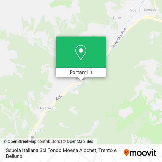 Mappa Scuola Italiana Sci Fondo Moena Alochet