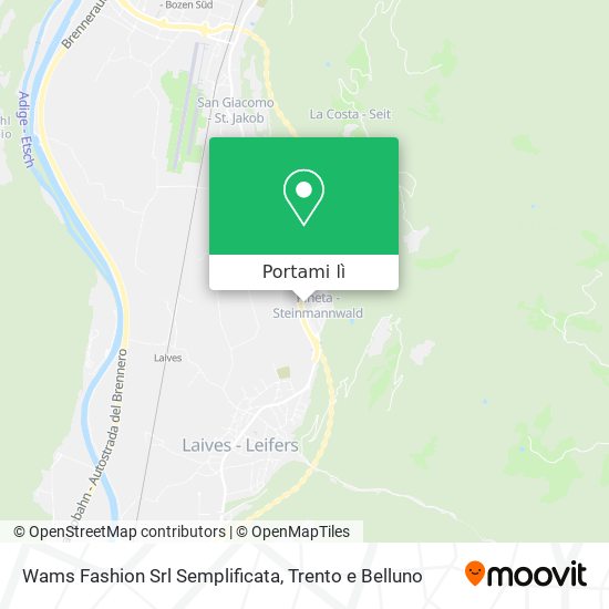 Mappa Wams Fashion Srl Semplificata