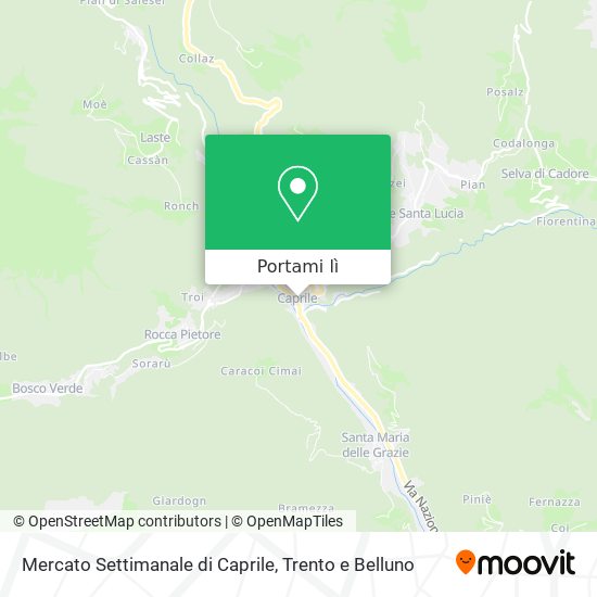 Mappa Mercato Settimanale di Caprile