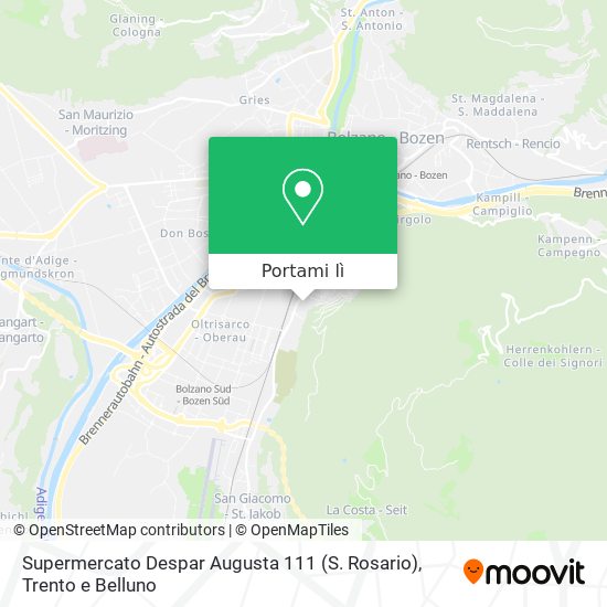 Mappa Supermercato Despar Augusta 111 (S. Rosario)