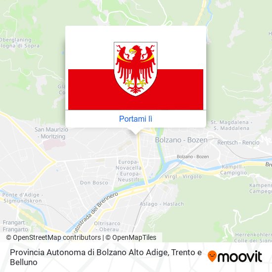 Mappa Provincia Autonoma di Bolzano Alto Adige