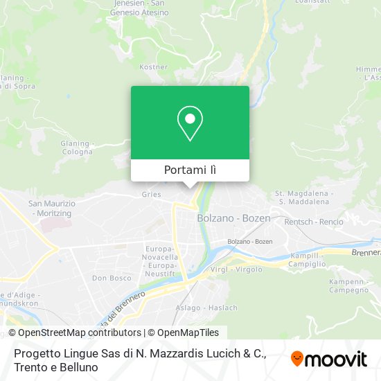 Mappa Progetto Lingue Sas di N. Mazzardis Lucich & C.